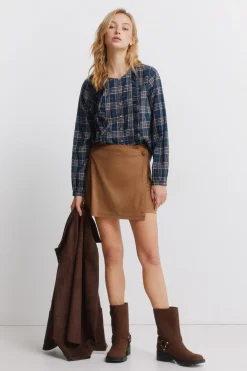 Falda corta antelina