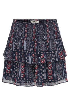 Falda corta con lurex