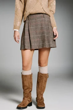 Falda corta cuadros de tablas