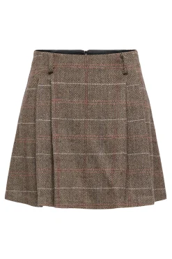 Falda corta cuadros de tablas