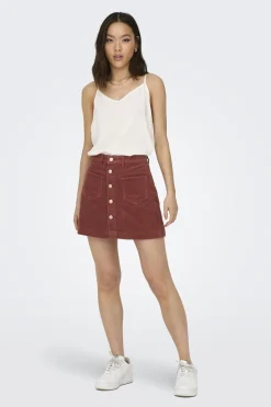 Falda corta de pana