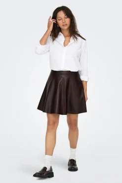 Falda corta piel vegana