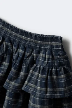 Falda de cuadros con volantes ni&ntilde;a