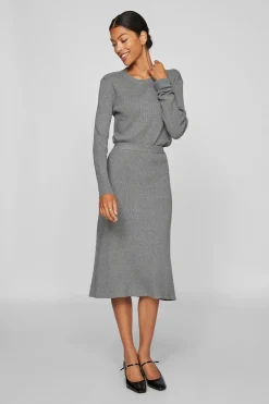 Falda de punto canal&eacute; midi