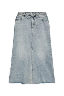 Falda denim larga