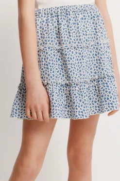 Falda flores ni&ntilde;a