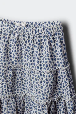 Falda flores ni&ntilde;a