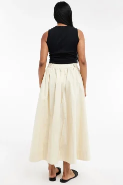 Falda larga detalle fruncido