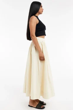 Falda larga detalle fruncido