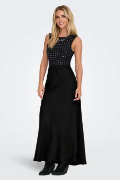 Falda larga sat&eacute;n