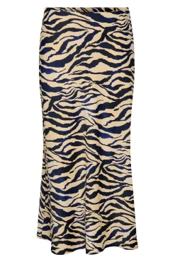 Falda larga satinada