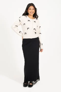 Falda maxi con malla