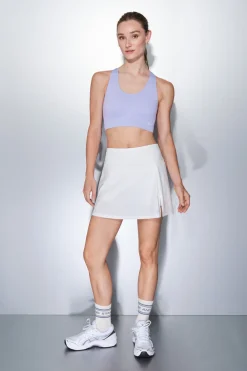 Falda microfibra blanca malla interior