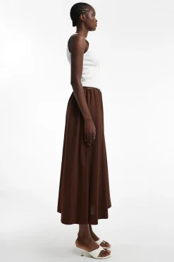 Falda midi algod&oacute;n