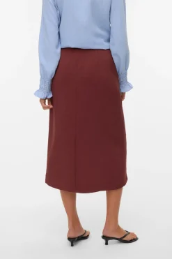 Falda midi con detalle de lazada