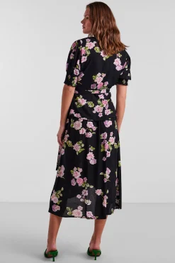 Falda midi cruzada con lazada