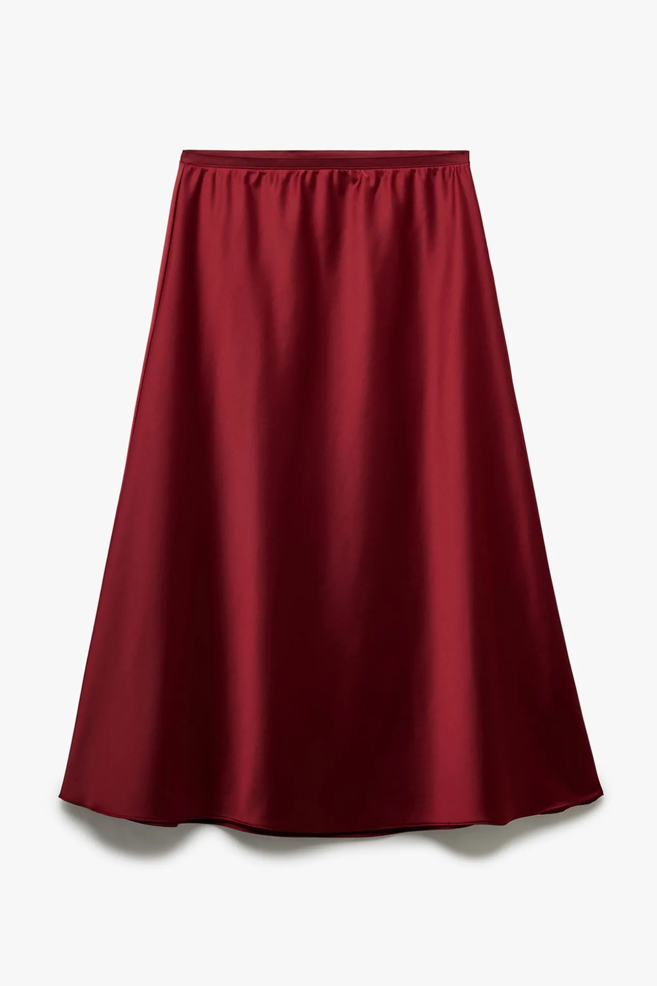 Falda midi de corte regular con cintura est&aacute;ndar