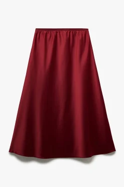 Falda midi de corte regular con cintura est&aacute;ndar