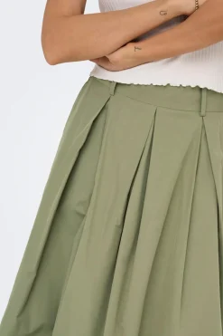 Falda midi de tablas