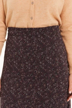 Falda midi estampado floral peque&ntilde;o