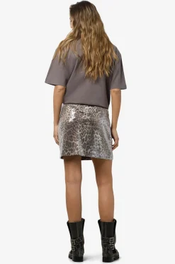 falda midi lentejuelas animal