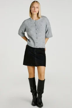 Falda mini regular fit denim