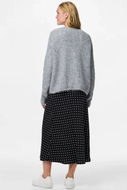 Falda tobillera lunares sat&eacute;n