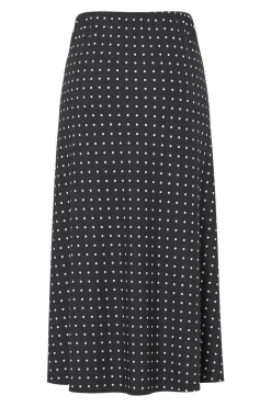 Falda tobillera lunares sat&eacute;n