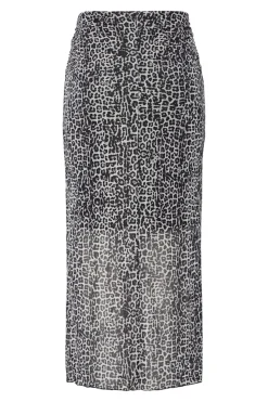 Falda transparente animal print con forro