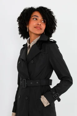 Gabardina abotonada con cintur&oacute;n