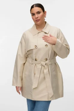 Gabardina corta talla grande