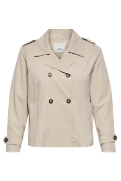 Gabardina corta talla grande