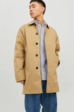 Gabardina cuello italiano