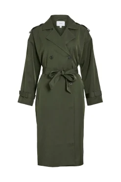 Gabardina larga anudada