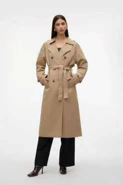 Gabardina larga b&aacute;sica