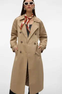 Gabardina larga b&aacute;sica