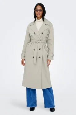 Gabardina larga con cintur&oacute;n