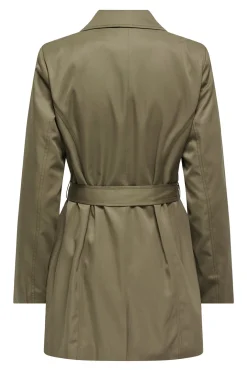 Gabardina midi con cintur&oacute;n