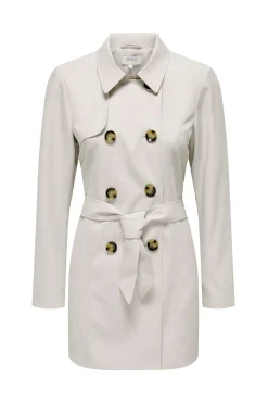 Gabardina midi con cintur&oacute;n