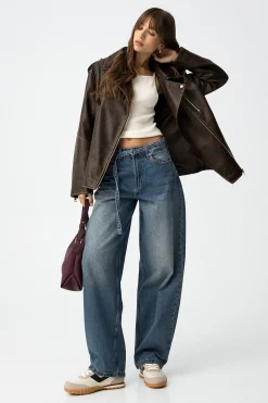 Jeans Ava Balloon Fit con Cintur&oacute;n