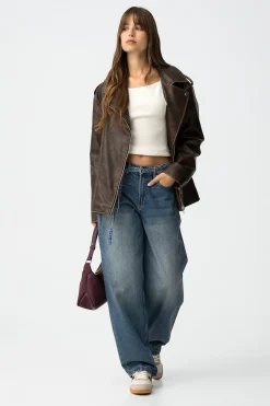 Jeans Ava Balloon Fit con Cintur&oacute;n