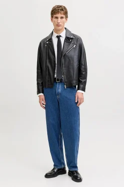 Jeans baggy tiro alto algod&oacute;n