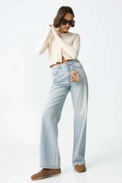 Jeans Bonnye Wide Leg de Tiro Alto