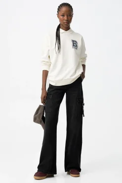 Jeans Cargo con cintura alta