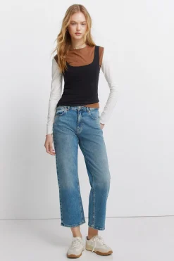Jeans de talle medio