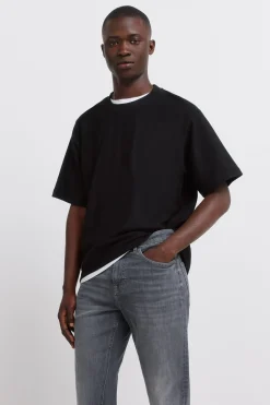 Jeans gris oscuro skinny fit