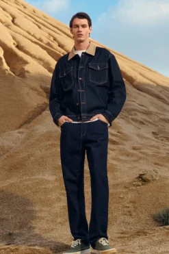 Jeans lavado desencolado wide leg