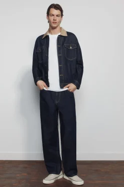 Jeans lavado desencolado wide leg