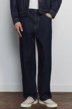 Jeans lavado desencolado wide leg