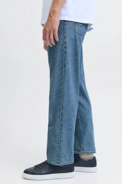 Jeans loose tiro medio vaquero